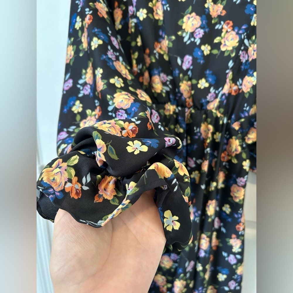 Zara Mini Floral Dress, Long Sleeve, Flower Print, Size M, NWOT - Picture 11 of 13